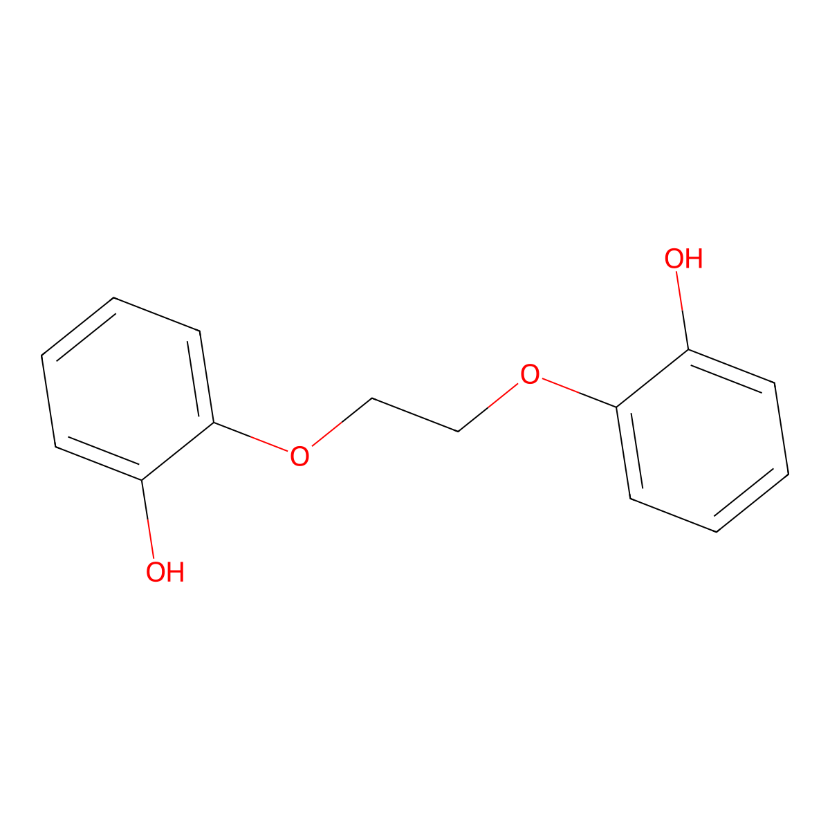 2,2'-Ethylenedioxydiphenol molecular structure, CAS 20115-81-5