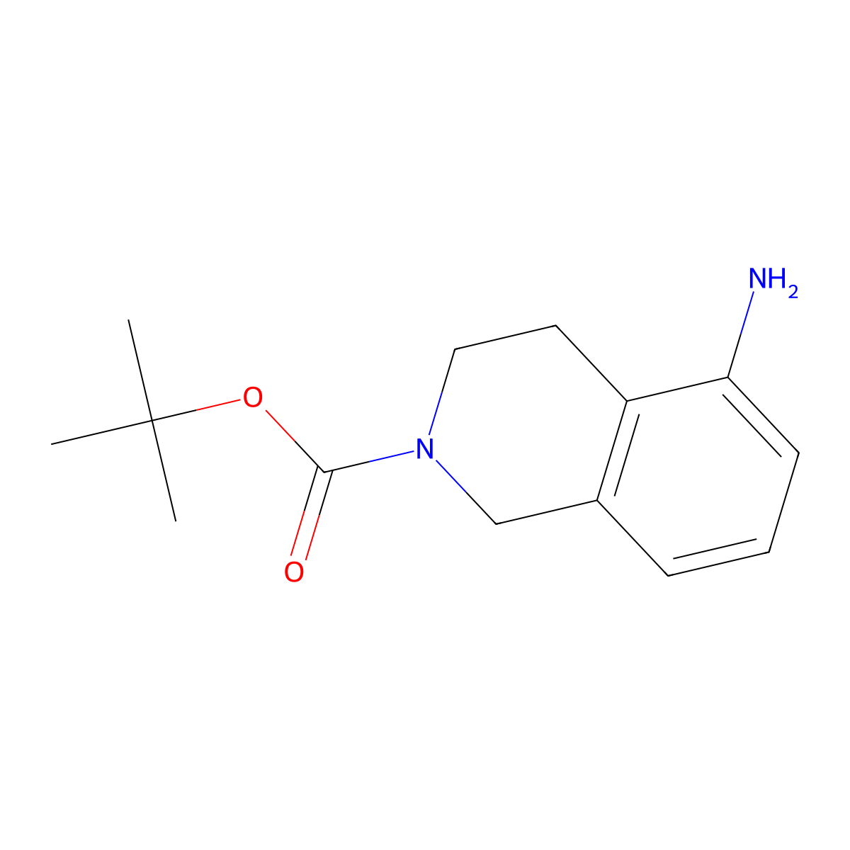 Tert-butyl 5-amino-1,2,3,4-tetrahydroisoquinoline-2-carboxylate molecular structure, CAS 201150-73-4