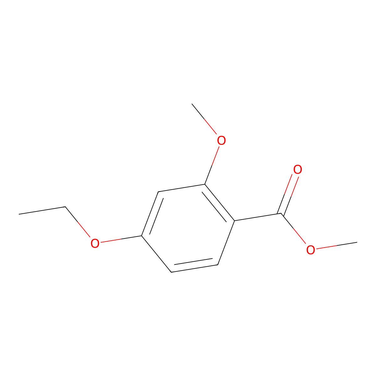 Methyl 4-ethoxy-2-methoxybenzoate molecular structure, CAS 201150-76-7