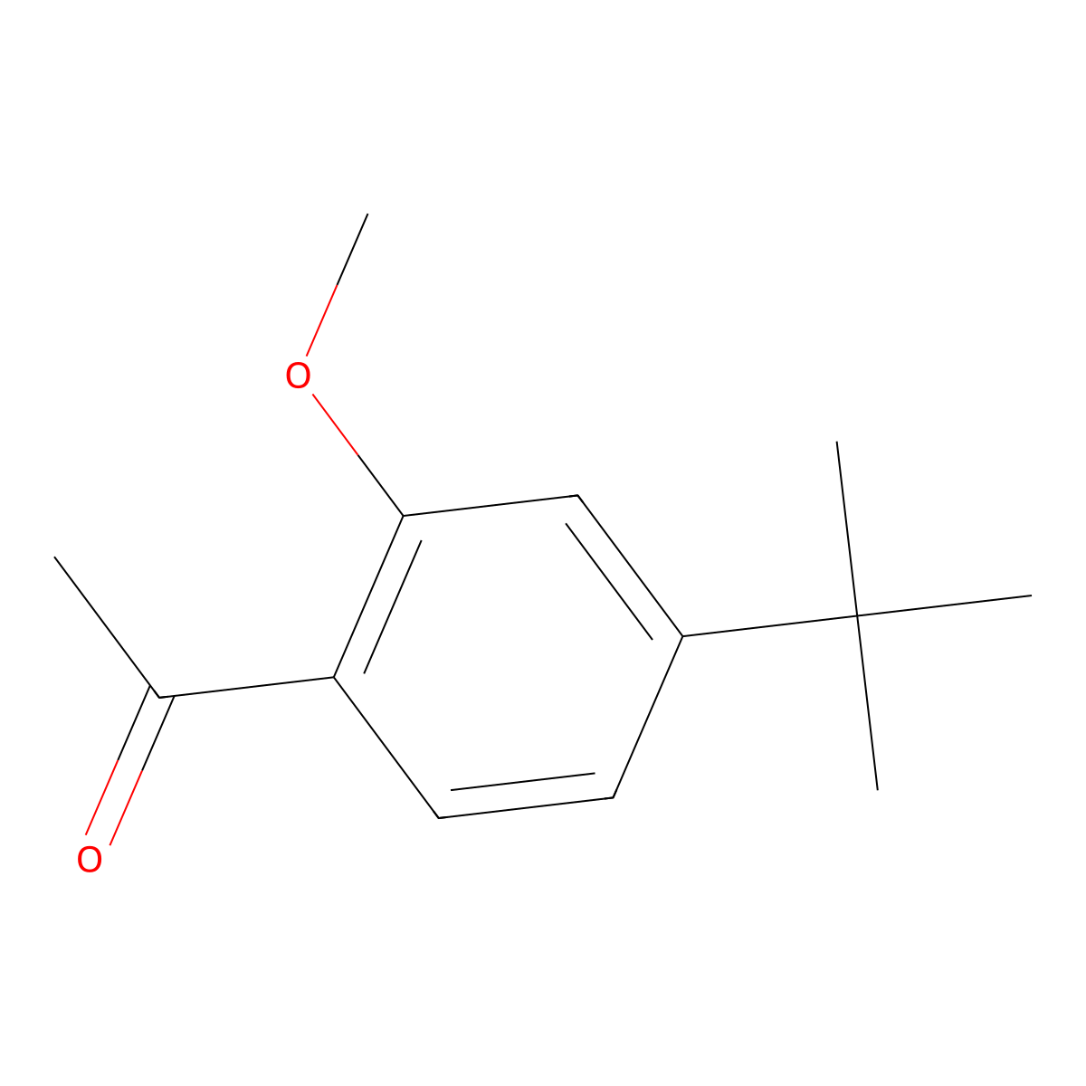 1-[4-(1,1-Dimethylethyl)-2-methoxyphenyl]ethanone molecular structure, CAS 201150-82-5