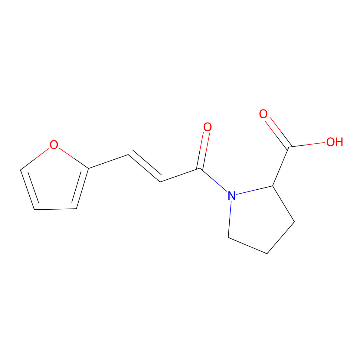 3-(2-Furyl)acryloyl-L-proline molecular structure, CAS 201156-86-7