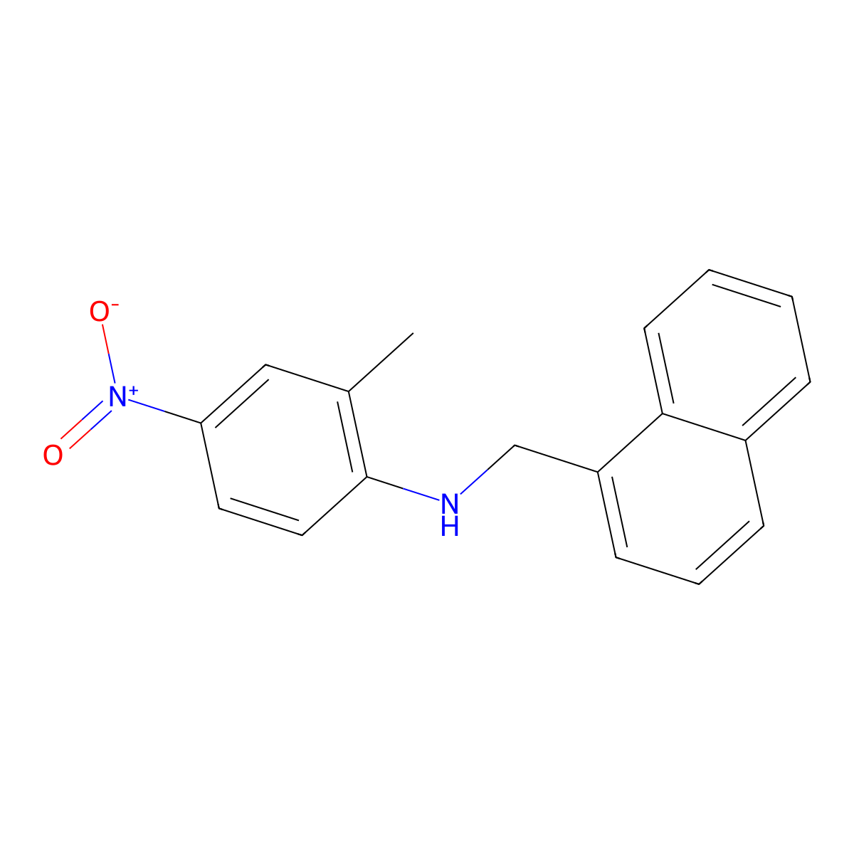 (2-Methyl-4-nitrophenyl)(1-naphthylmethyl)amine molecular structure, CAS 201157-17-7
