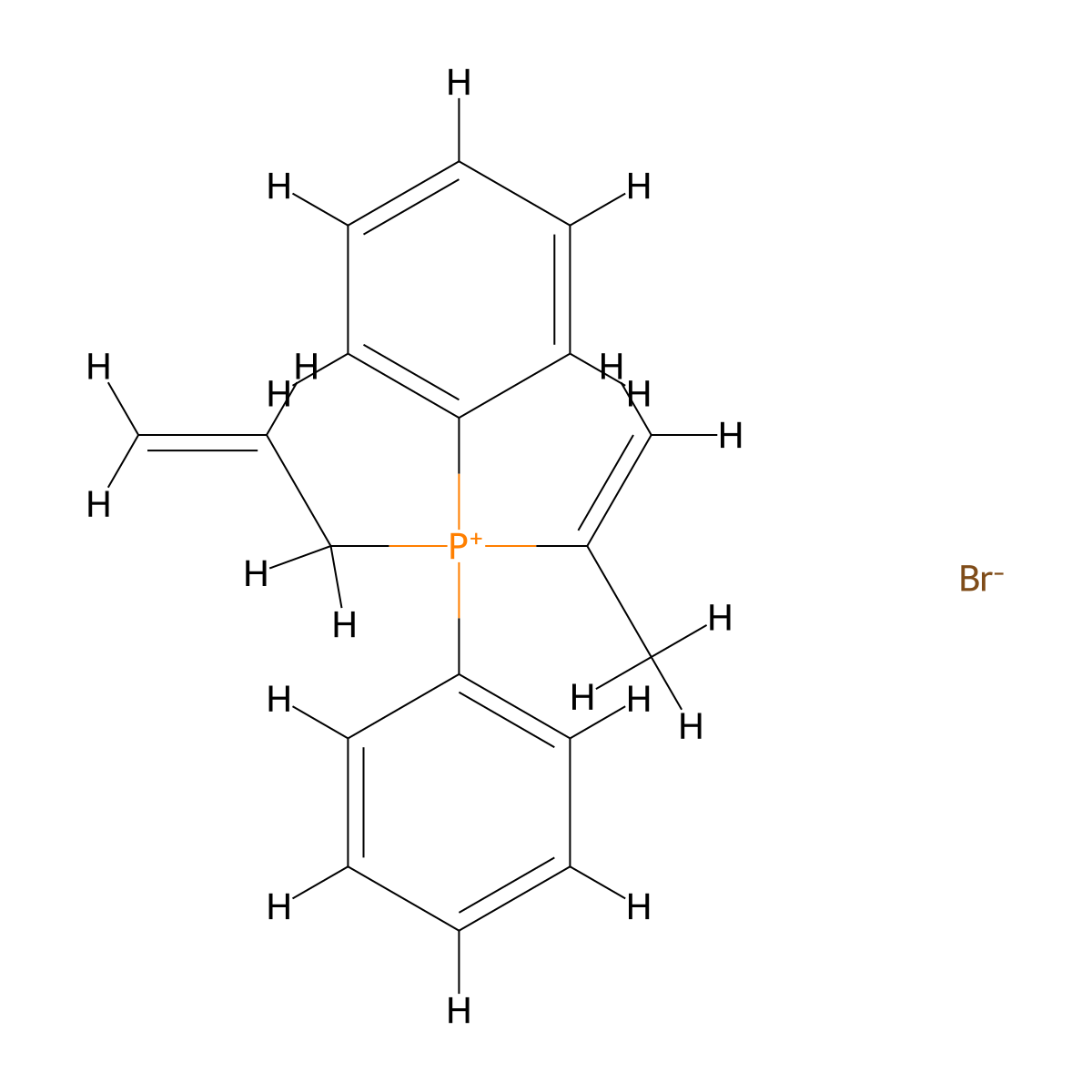 Allyldiphenyl(prop-1-en-2-yl)phosphonium bromide molecular structure, CAS 201160-14-7