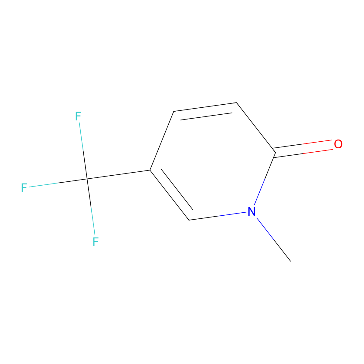 2(1H)-Pyridinone, 1-methyl-5-(trifluoromethyl)- molecular structure, CAS 201160-48-7