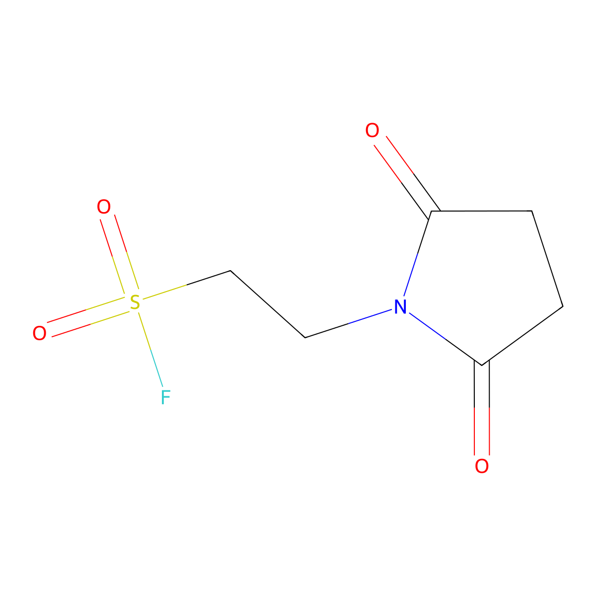 2-(2,5-Dioxopyrrolidin-1-yl)ethane-1-sulfonyl fluoride molecular structure, CAS 201160-77-2