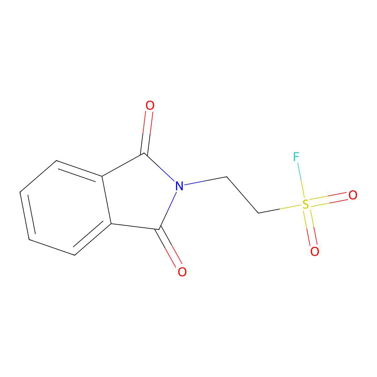 2-(1,3-dioxo-2,3-dihydro-1H-isoindol-2-yl)ethane-1-sulfonyl fluoride molecular structure, CAS 201160-78-3