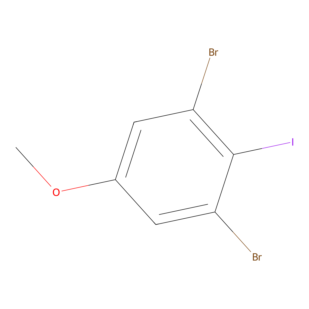 1,3-Dibromo-2-iodo-5-methoxybenzene molecular structure, CAS 201161-11-7