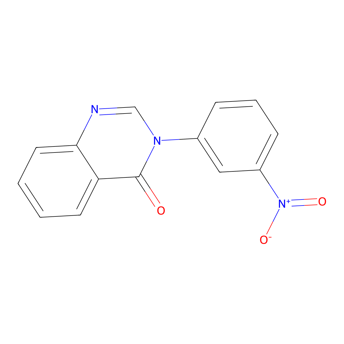 3-(3-Nitrophenyl)quinazolin-4-one molecular structure, CAS 201161-27-5