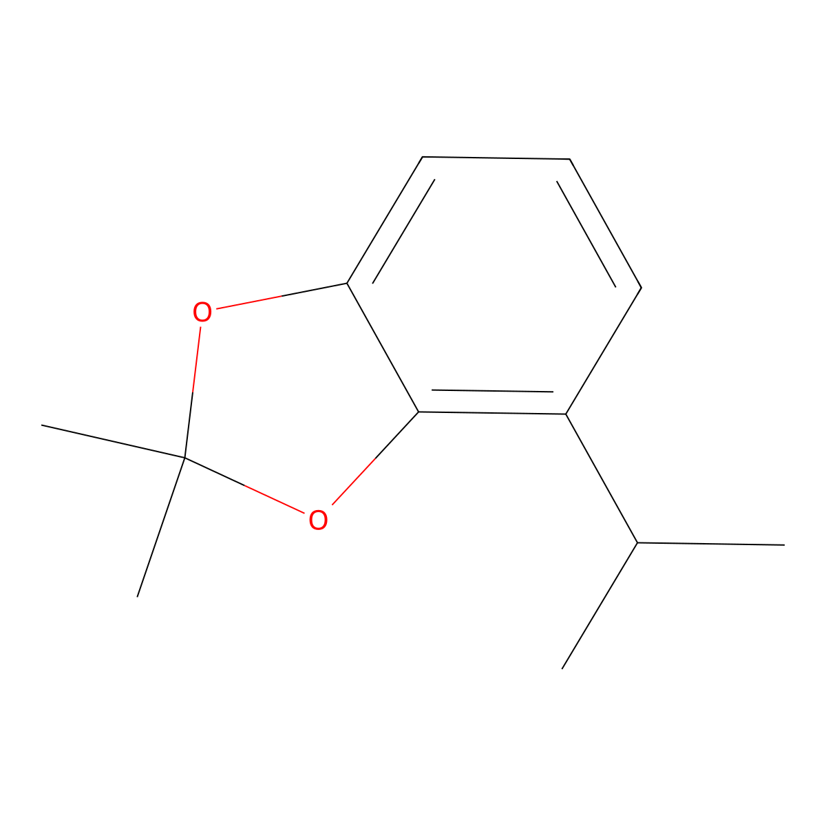 2,2-Dimethyl-4-isopropyl-1,3-benzodioxole molecular structure, CAS 201166-22-5