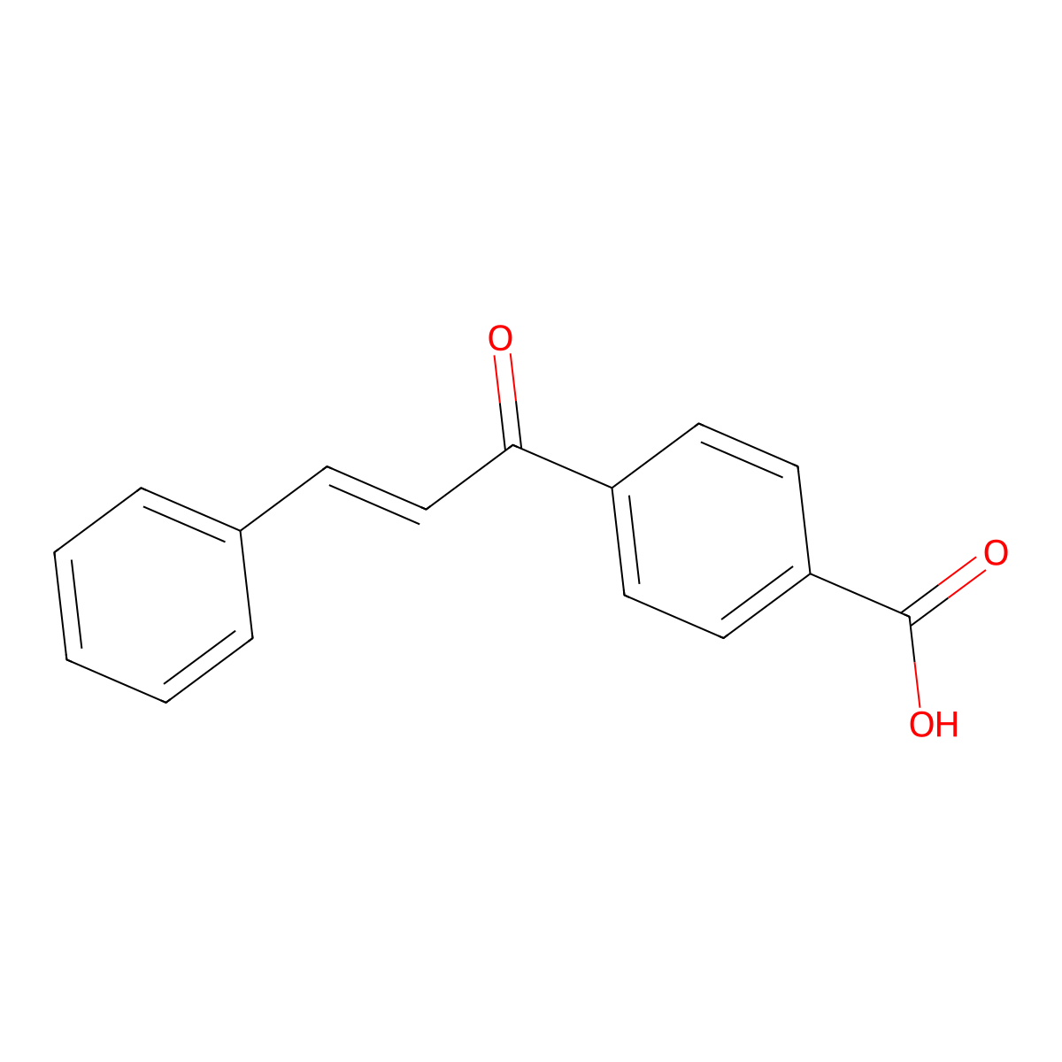 4-(3-Phenylprop-2-enoyl)benzoic acid molecular structure, CAS 20118-35-8