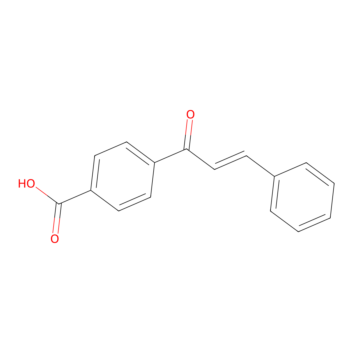 4-(3-Phenylprop-2-enoyl)benzoic acid molecular structure, CAS 20118-35-8