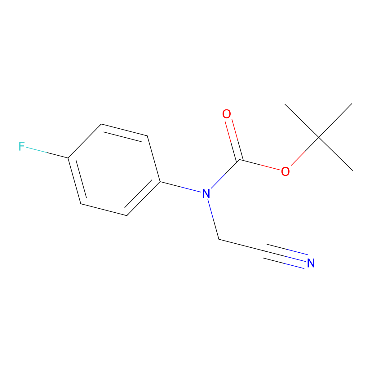 tert-butyl N-(cyanomethyl)-N-(4-fluorophenyl)carbamate molecular structure, CAS 2011821-42-2