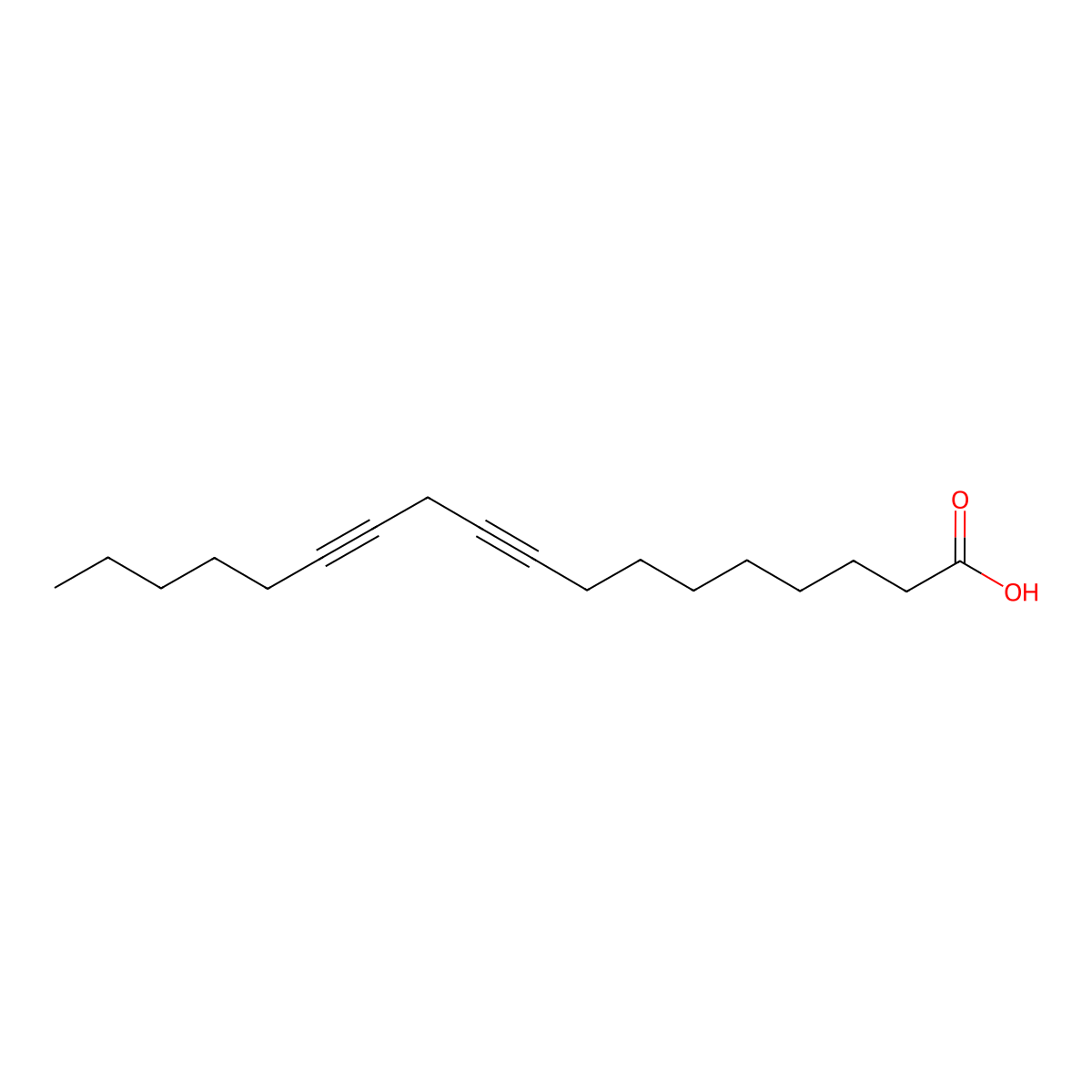 9,12-Octadecadiynoic acid molecular structure, CAS 2012-14-8