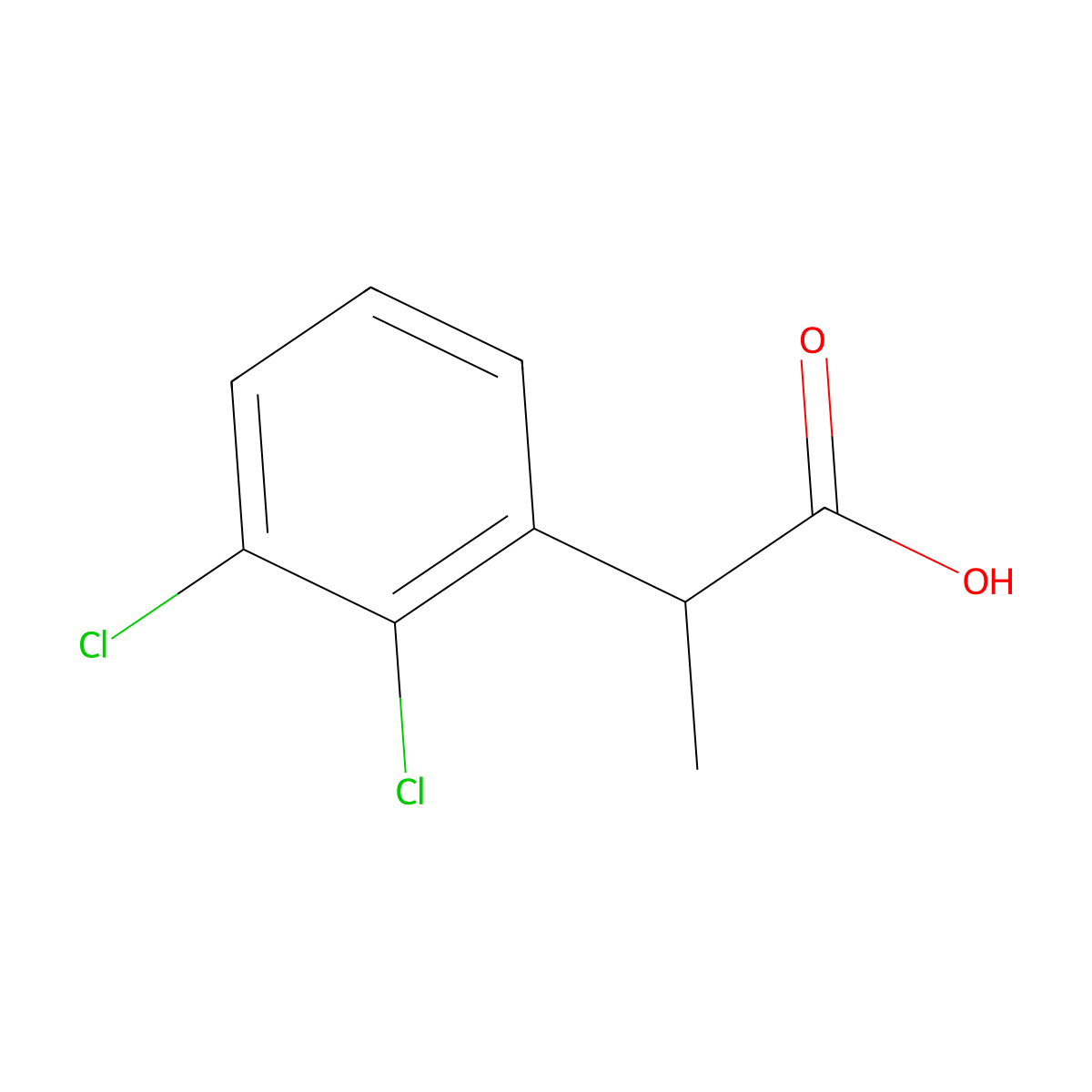 2-(2,3-Dichlorophenyl)propanoic acid molecular structure, CAS 2012-77-3