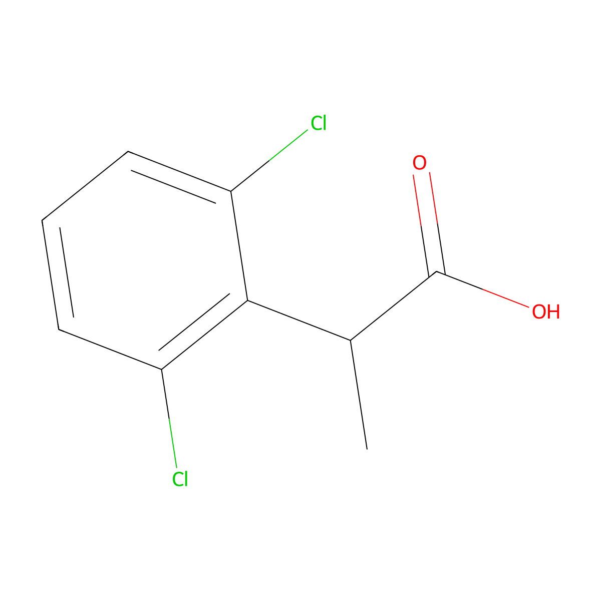 2-(2,6-Dichlorophenyl)propanoic acid molecular structure, CAS 2012-78-4