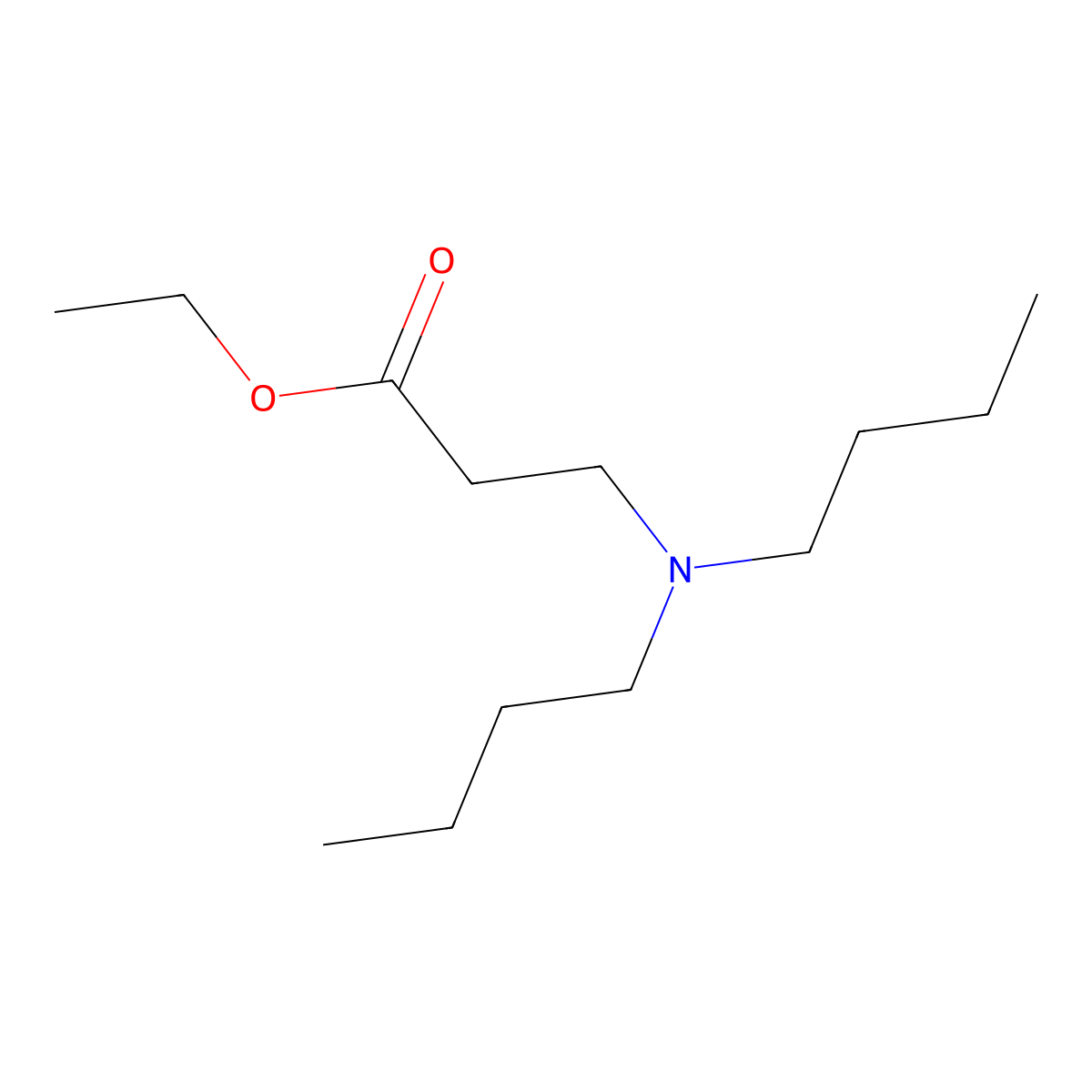Ethyl 3-(dibutylamino)propanoate molecular structure, CAS 20120-23-4