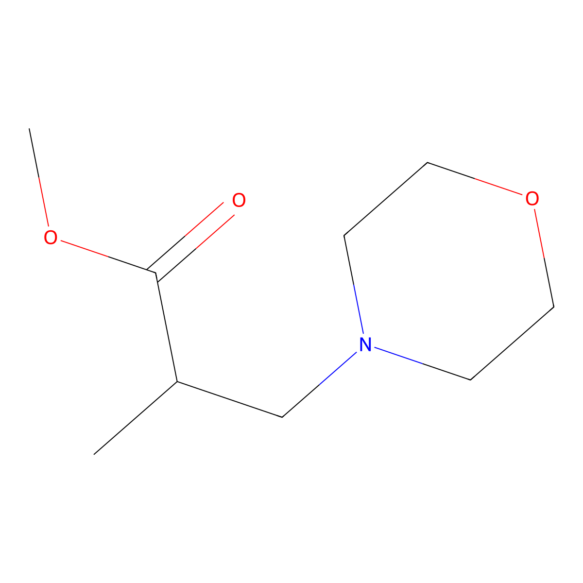 4-Morpholinepropanoic acid, alpha-methyl-, methyl ester molecular structure, CAS 20120-26-7