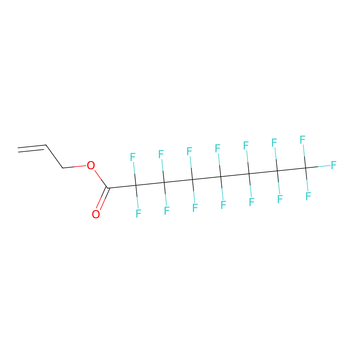 Prop-2-en-1-yl pentadecafluorooctanoate molecular structure, CAS 20120-44-9