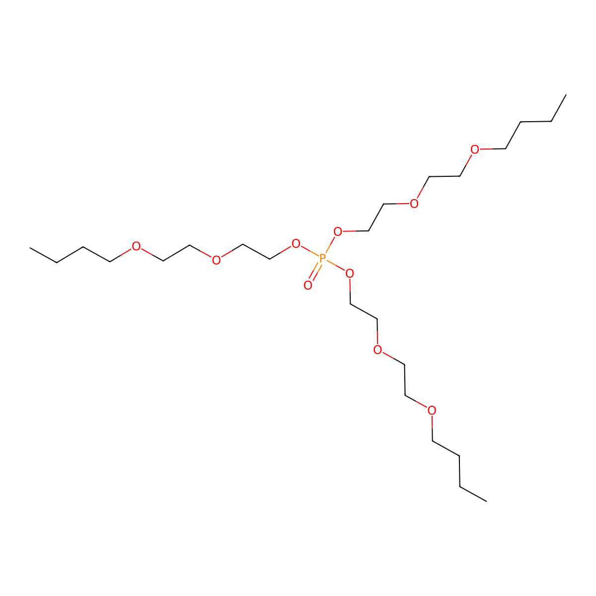 Ethanol, 2-(2-butoxyethoxy)-, 1,1',1''-phosphate molecular structure, CAS 201207-81-0