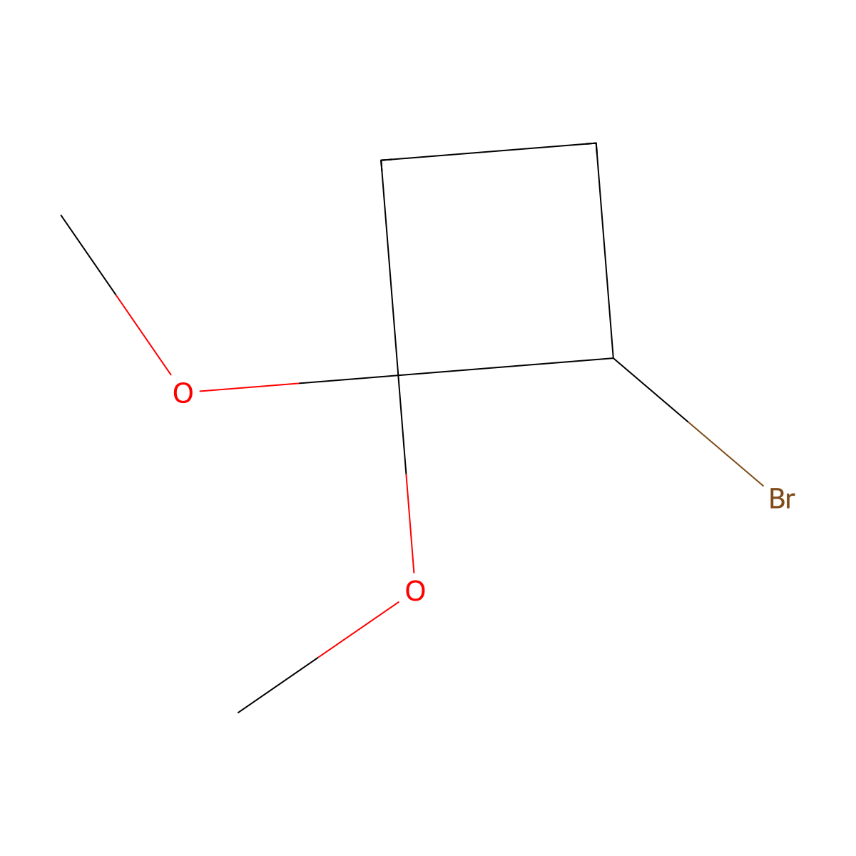 2-Bromo-1,1-dimethoxycyclobutane molecular structure, CAS 20121-72-6