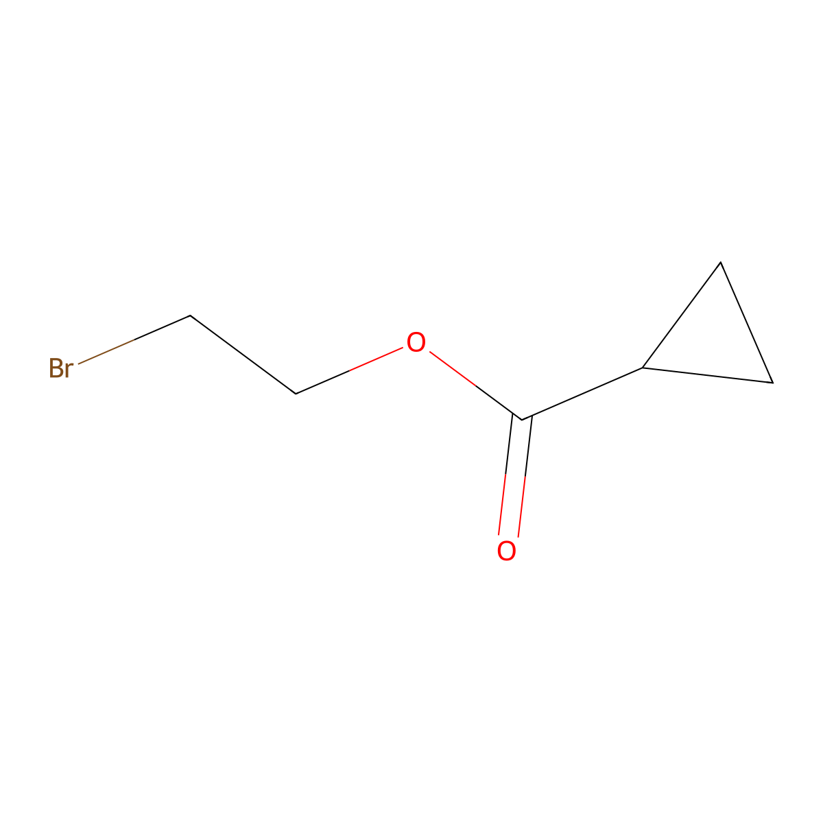 2-Bromoethyl cyclopropanecarboxylate molecular structure, CAS 20121-77-1