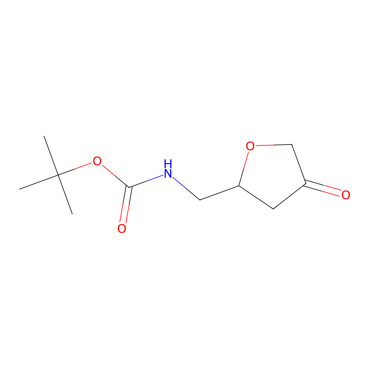 tert-butyl N-[(4-oxooxolan-2-yl)methyl]carbamate molecular structure, CAS 2012119-14-9