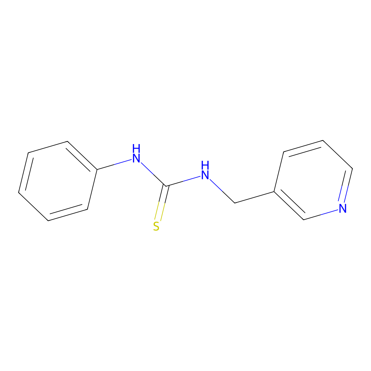 1-Phenyl-3-(pyridin-3-ylmethyl)thiourea molecular structure, CAS 201215-93-2