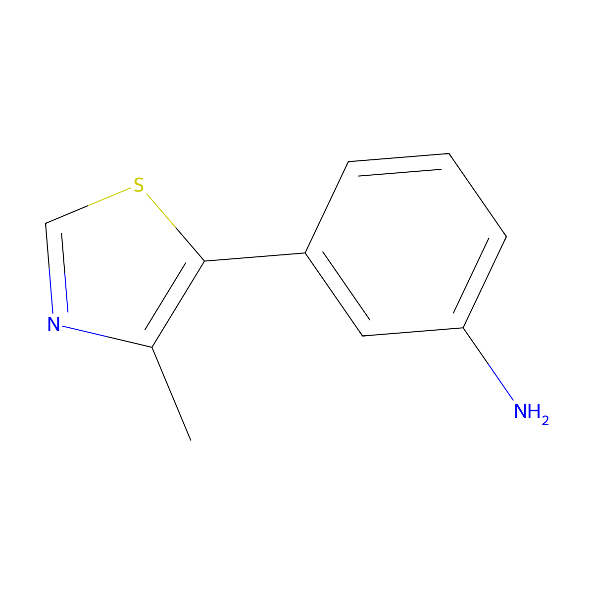 3-(4-Methyl-1,3-thiazol-5-yl)aniline molecular structure, CAS 2012173-50-9