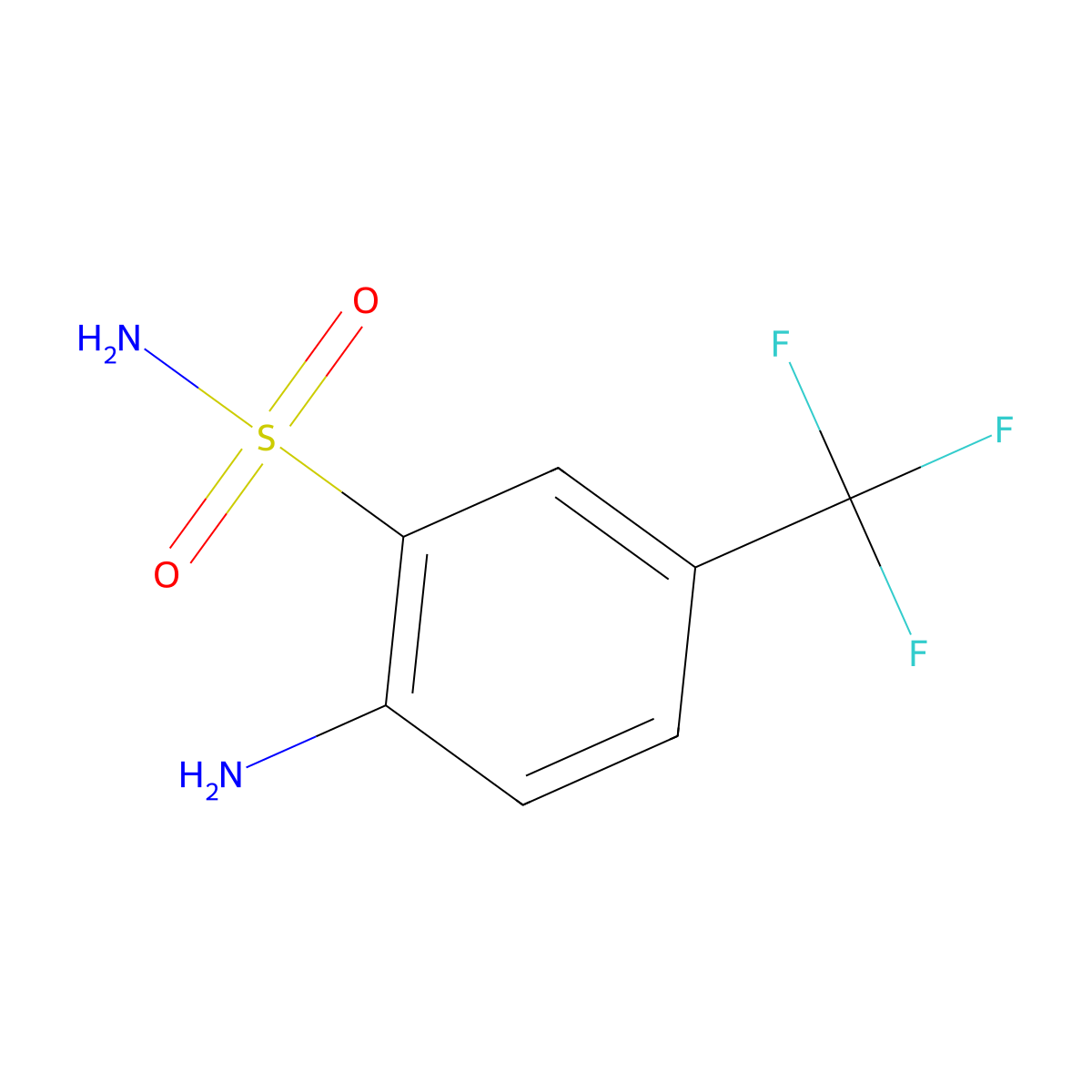 2-Amino-5-(trifluoromethyl)benzenesulfonamide molecular structure, CAS 201224-78-4