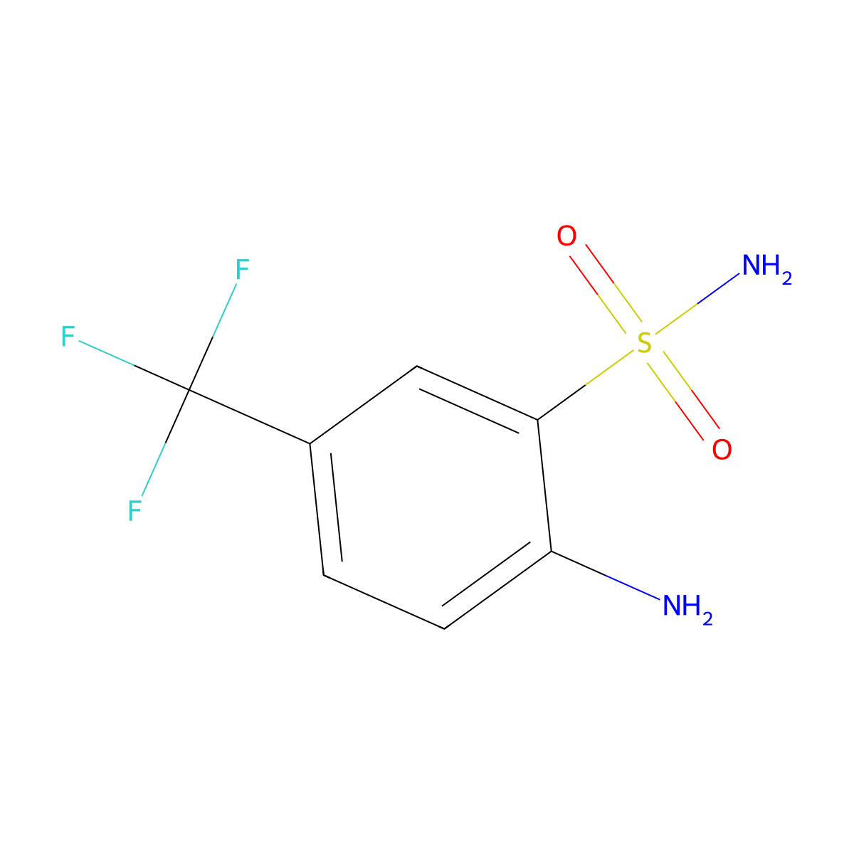 2-Amino-5-(trifluoromethyl)benzenesulfonamide molecular structure, CAS 201224-78-4