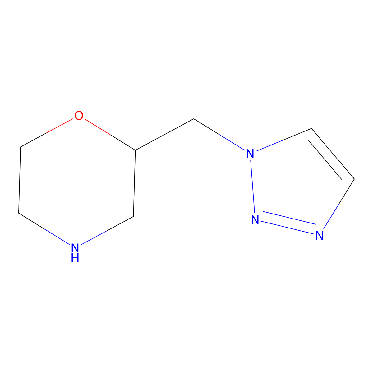 2-[(1H-1,2,3-Triazol-1-yl)methyl]morpholine molecular structure, CAS 2012251-73-7