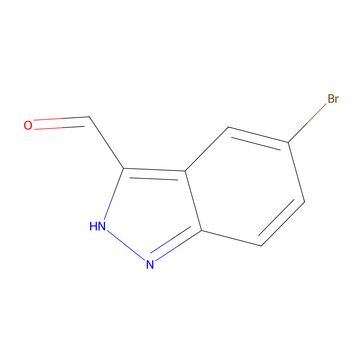 5-bromo-1H-indazole-3-carbaldehyde molecular structure, CAS 201227-38-5