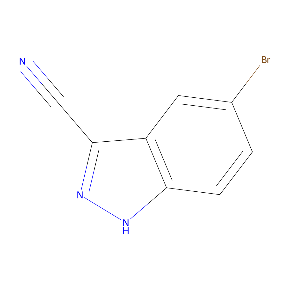 5-bromo-1H-indazole-3-carbonitrile molecular structure, CAS 201227-39-6