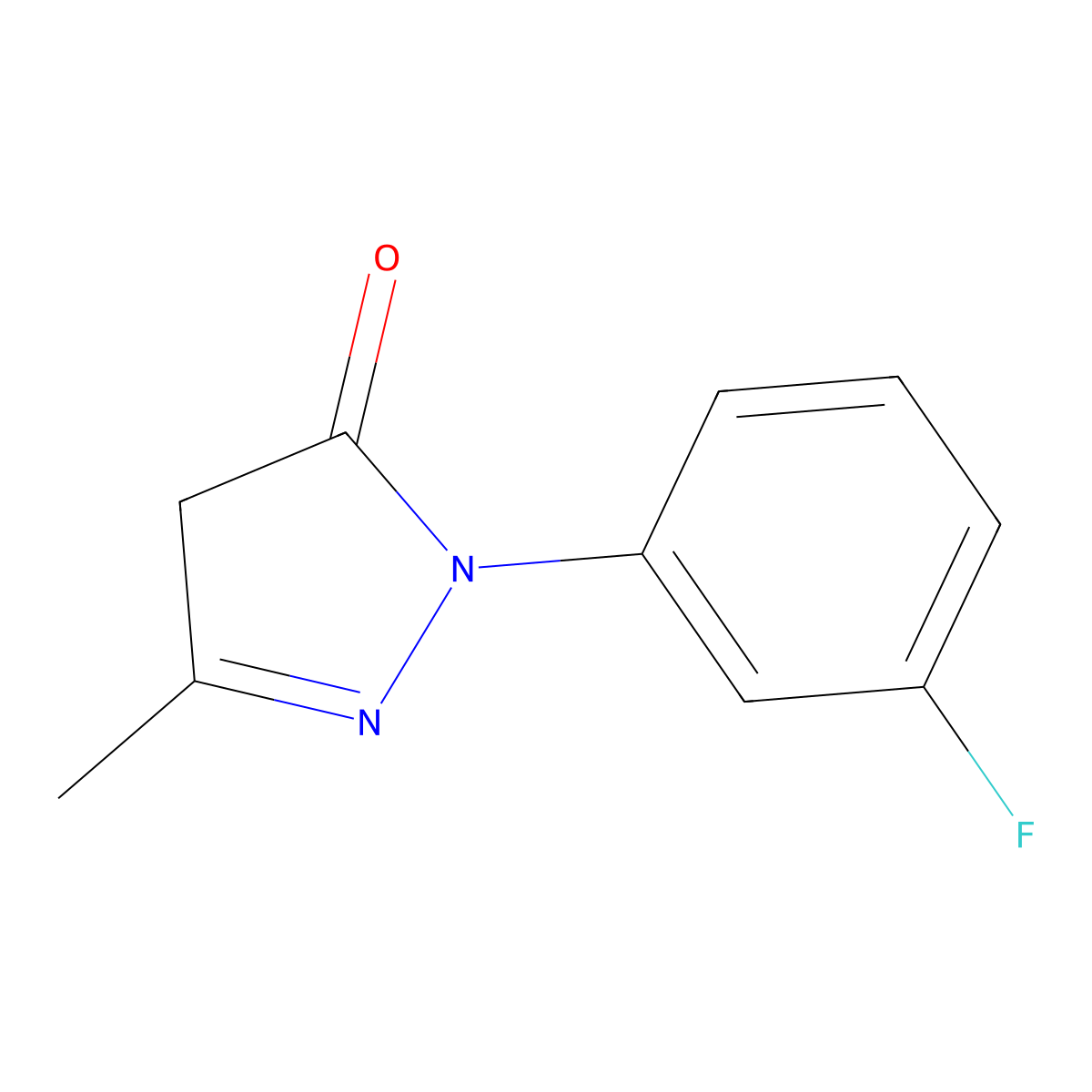 1-(3-Fluorophenyl)-3-methyl-4,5-dihydro-1H-pyrazol-5-one molecular structure, CAS 20124-84-9