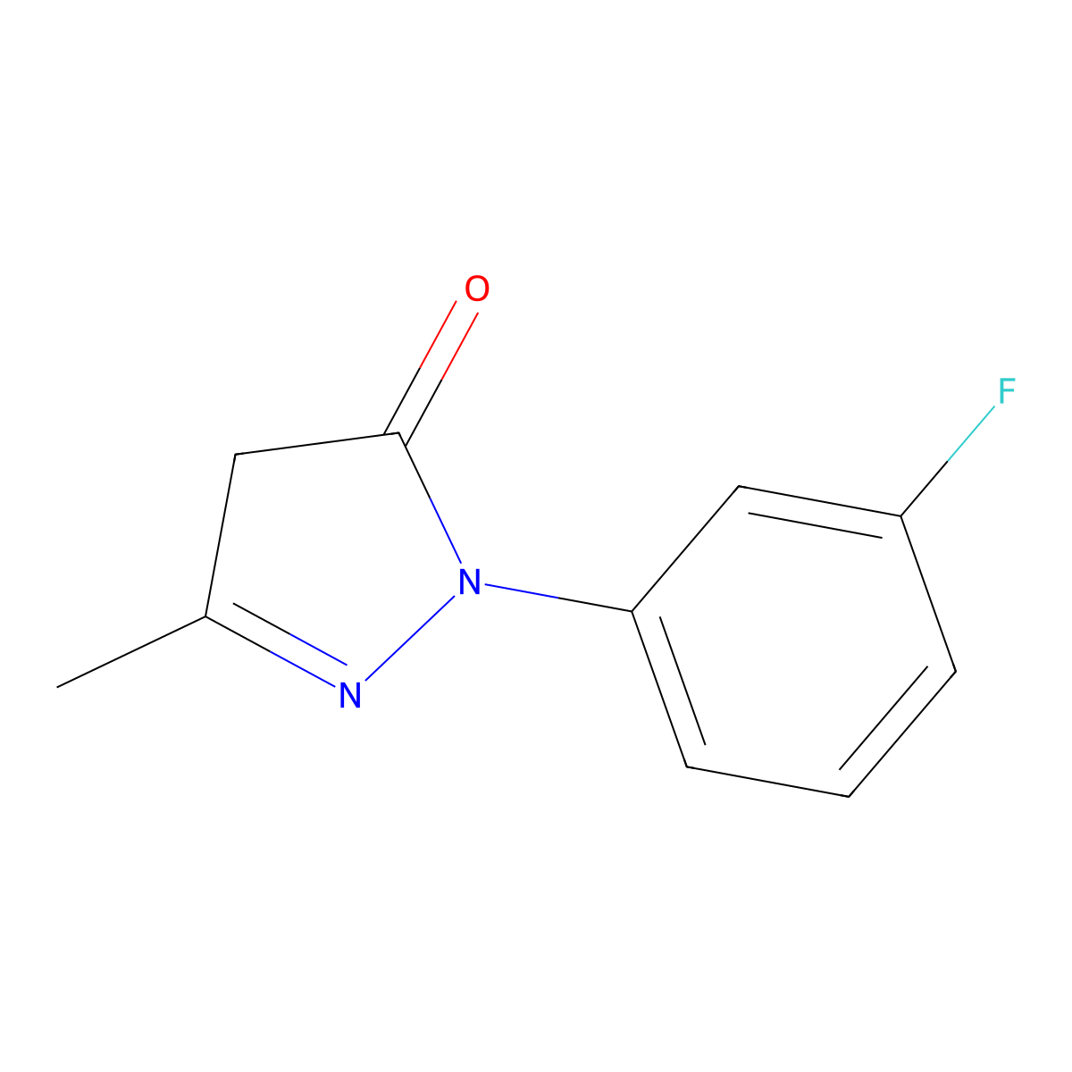 1-(3-Fluorophenyl)-3-methyl-4,5-dihydro-1H-pyrazol-5-one molecular structure, CAS 20124-84-9