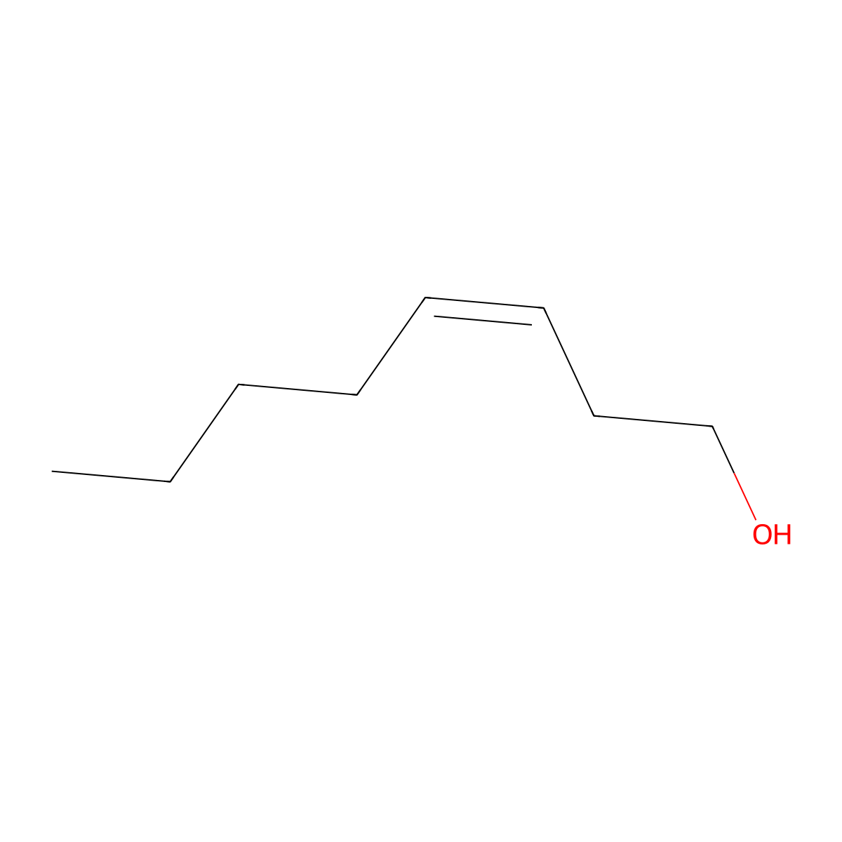 3-Octen-1-ol, (3Z)- molecular structure, CAS 20125-84-2