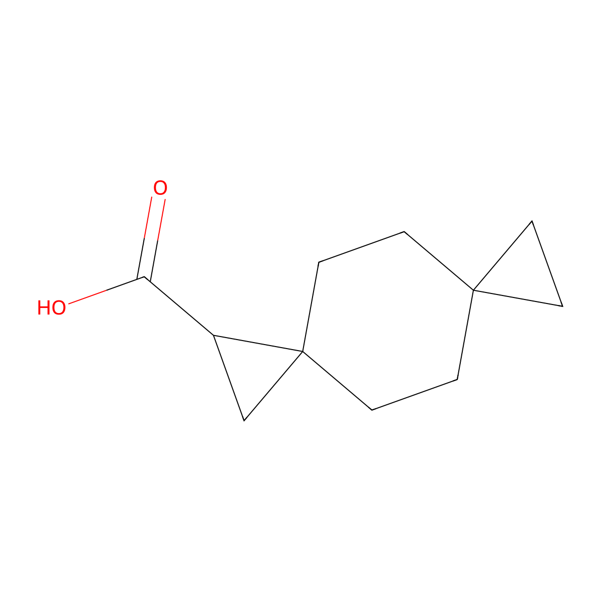 Dispiro[2.2.26.23]decane-8-carboxylic acid molecular structure, CAS 2012538-26-8