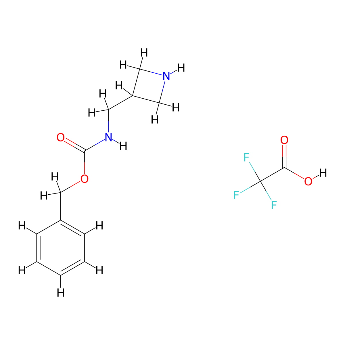 benzyl N-(azetidin-3-ylmethyl)carbamate;2,2,2-trifluoroacetic acid molecular structure, CAS 2012547-58-7