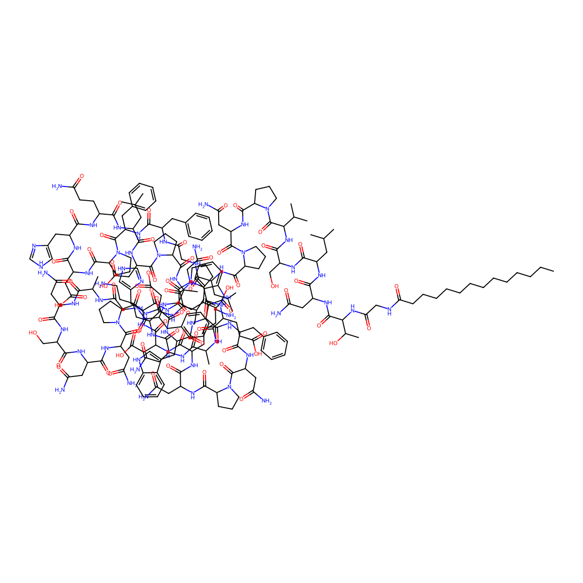 Bulevirtide molecular structure, CAS 2012558-47-1