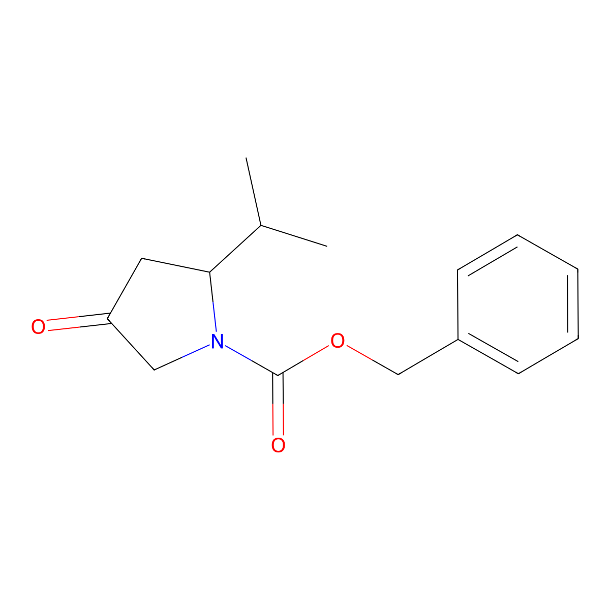 Benzyl 4-oxo-2-(propan-2-yl)pyrrolidine-1-carboxylate molecular structure, CAS 2012583-82-1