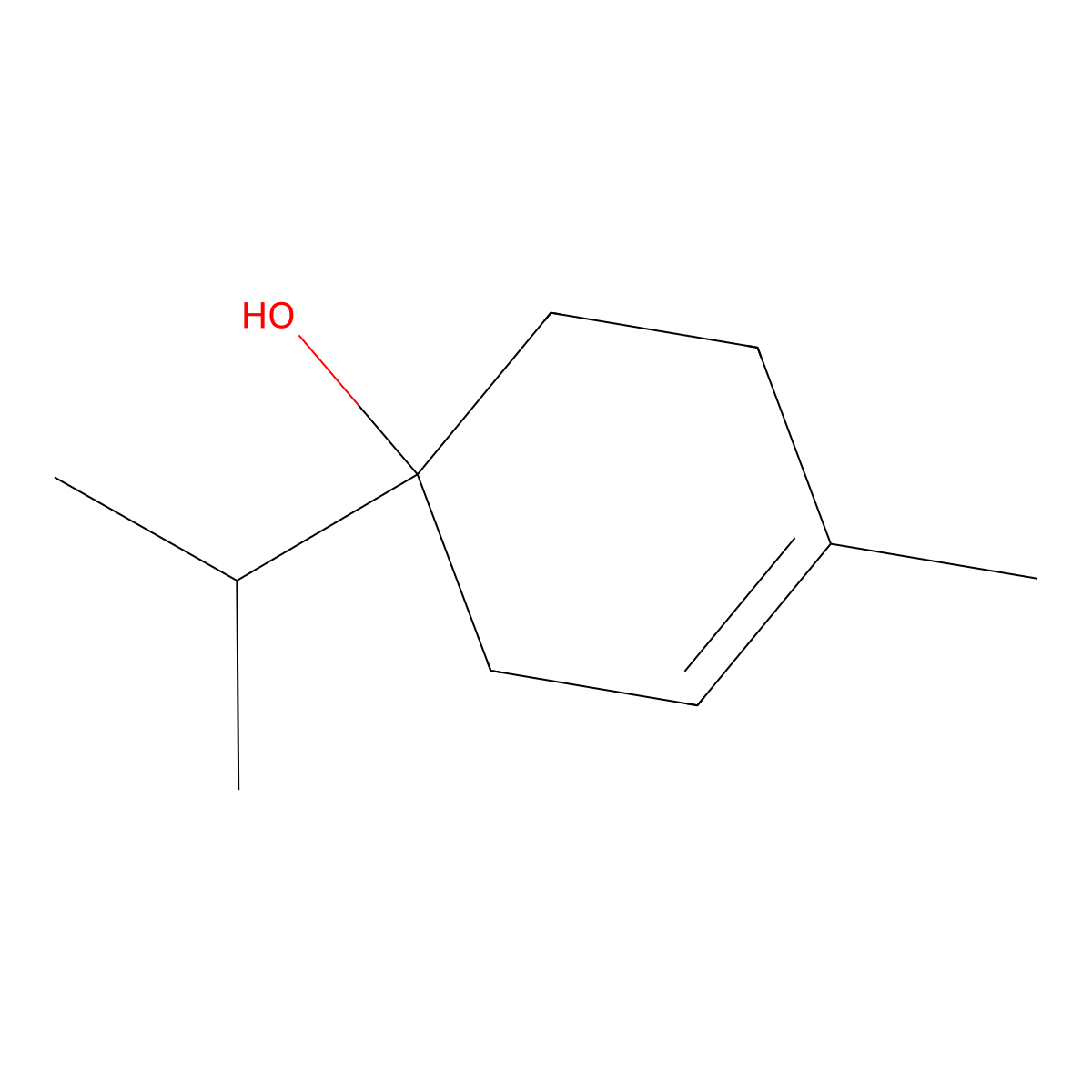 4-Terpineol, (-)- molecular structure, CAS 20126-76-5