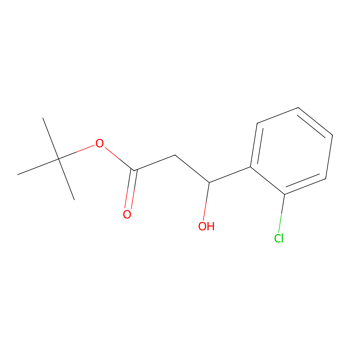 1,1-Dimethylethyl 2-chloro-beta-hydroxybenZenepropanoate molecular structure, CAS 2012621-19-9