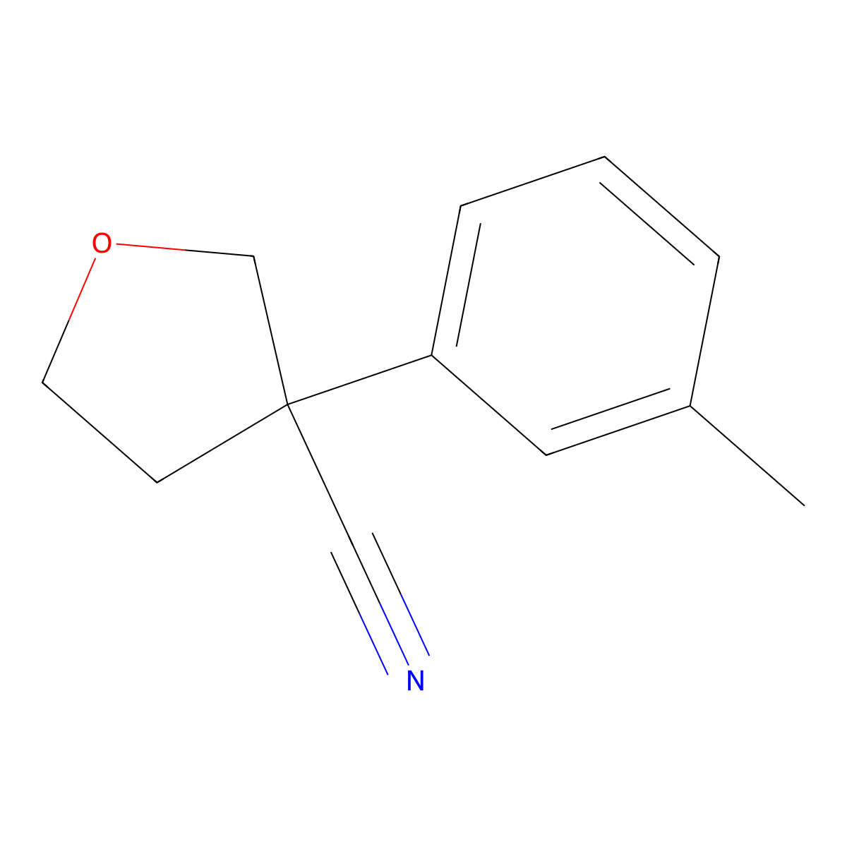 3-(3-Methylphenyl)oxolane-3-carbonitrile molecular structure, CAS 2012624-81-4