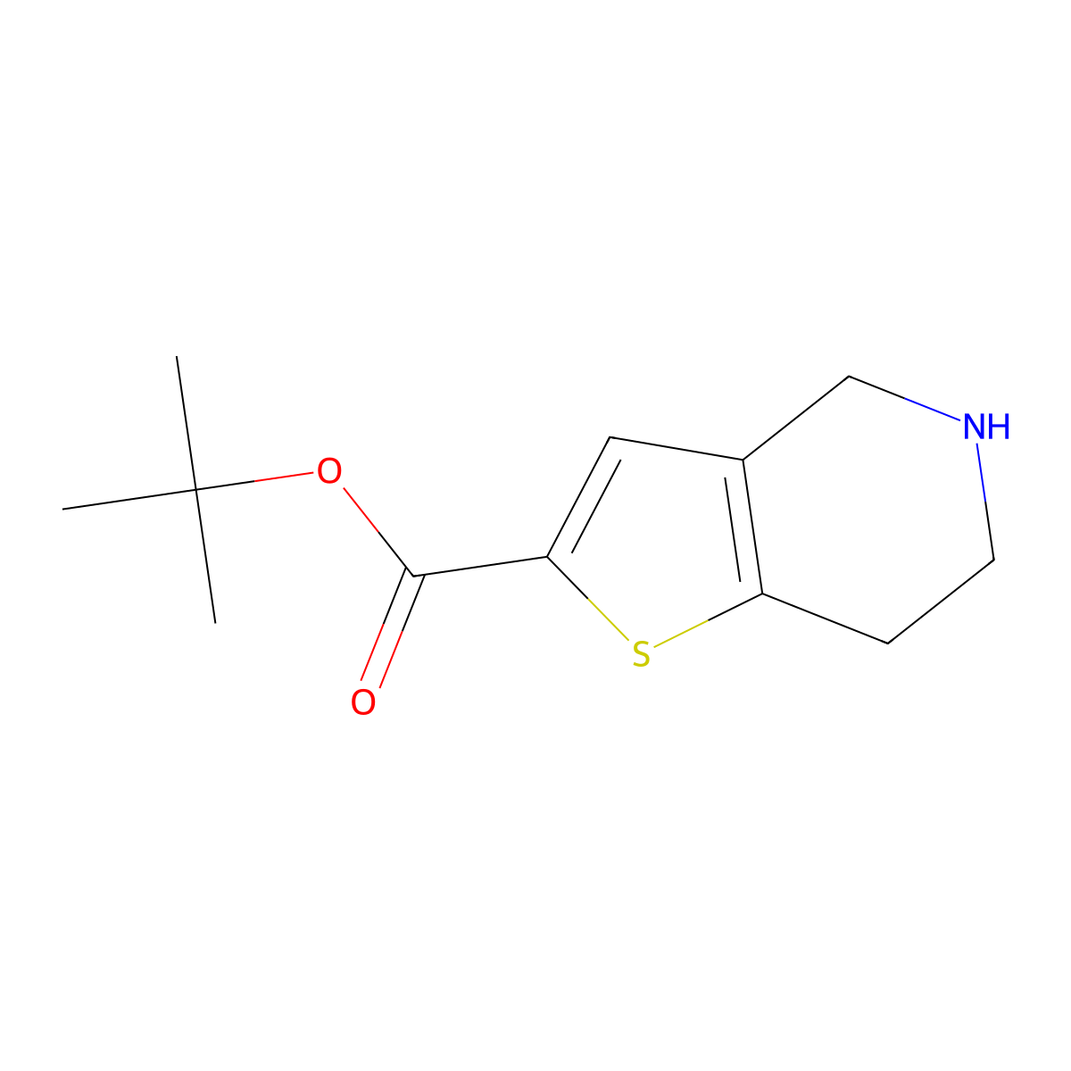 tert-butyl 4H,5H,6H,7H-thieno[3,2-c]pyridine-2-carboxylate molecular structure, CAS 2012721-76-3