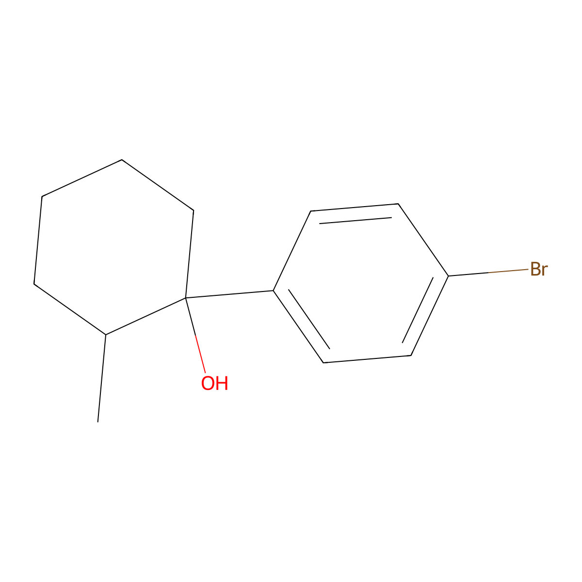 1-(4-Bromophenyl)-2-methylcyclohexan-1-ol molecular structure, CAS 2012736-62-6