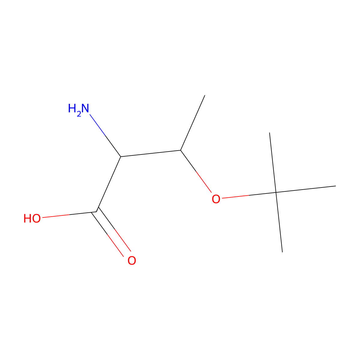 H-D-Thr(tbu)-OH molecular structure, CAS 201274-81-9