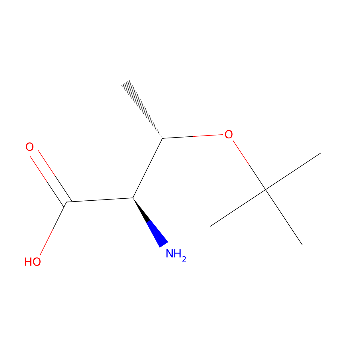 H-D-Thr(tbu)-OH molecular structure, CAS 201274-81-9