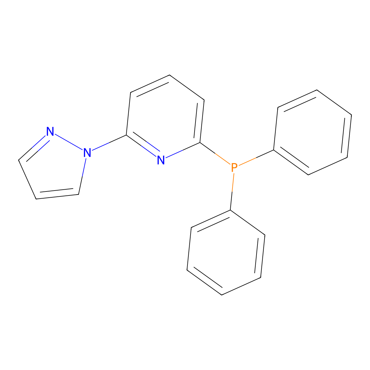 2-(Diphenylphosphaneyl)-6-(1H-pyrazol-1-YL)pyridine molecular structure, CAS 201275-29-8