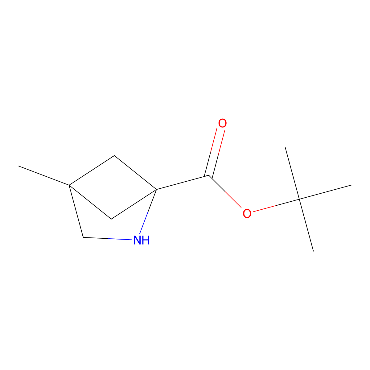 Tert-butyl 4-methyl-2-azabicyclo[2.1.1]hexane-1-carboxylate molecular structure, CAS 2012794-59-9