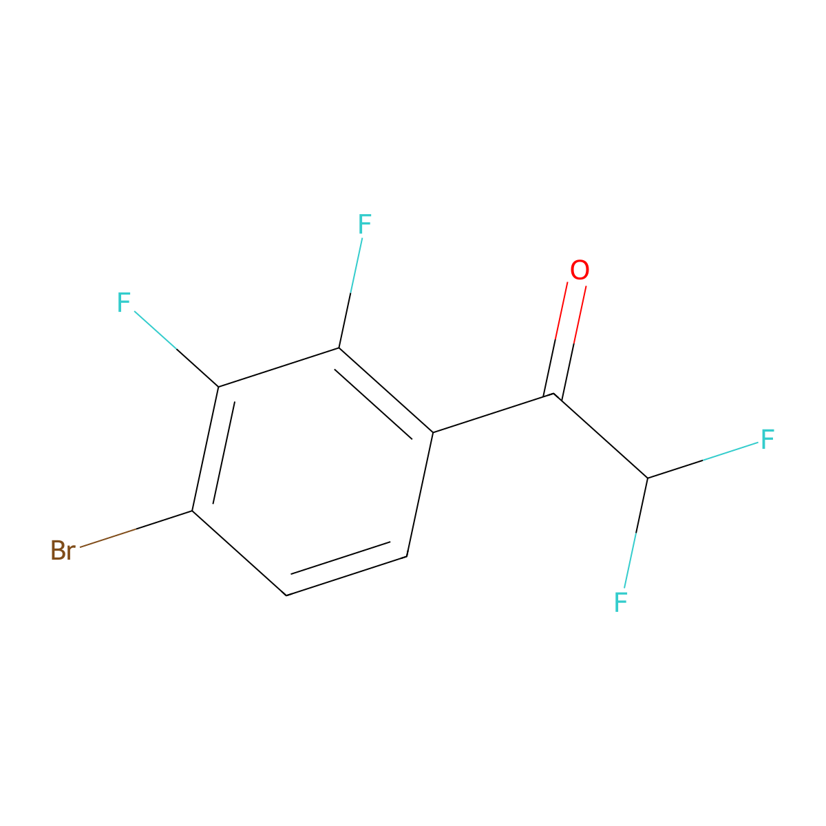 1-(4-Bromo-2,3-difluorophenyl)-2,2-difluoroethanone molecular structure, CAS 2012794-72-6